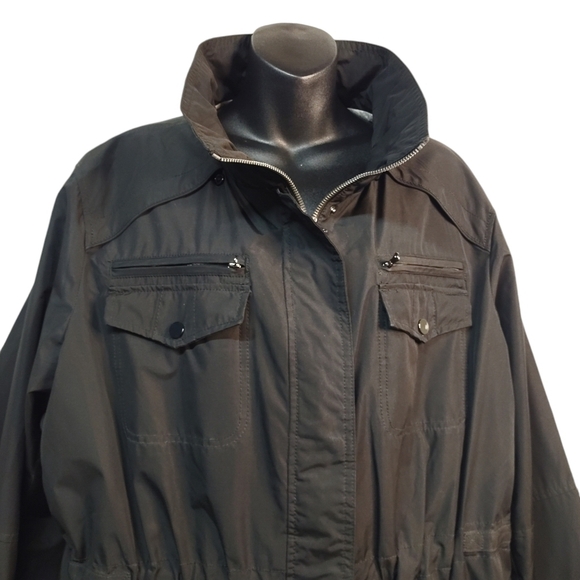 INTL Details Parka Jacket Women's Black Jacket Size 2X - Picture 3 of 9